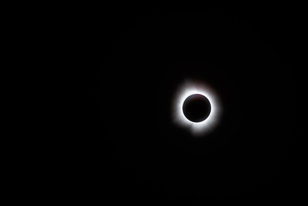 USA, Indiana, Carmel. Total solar eclipse with suns corona.
